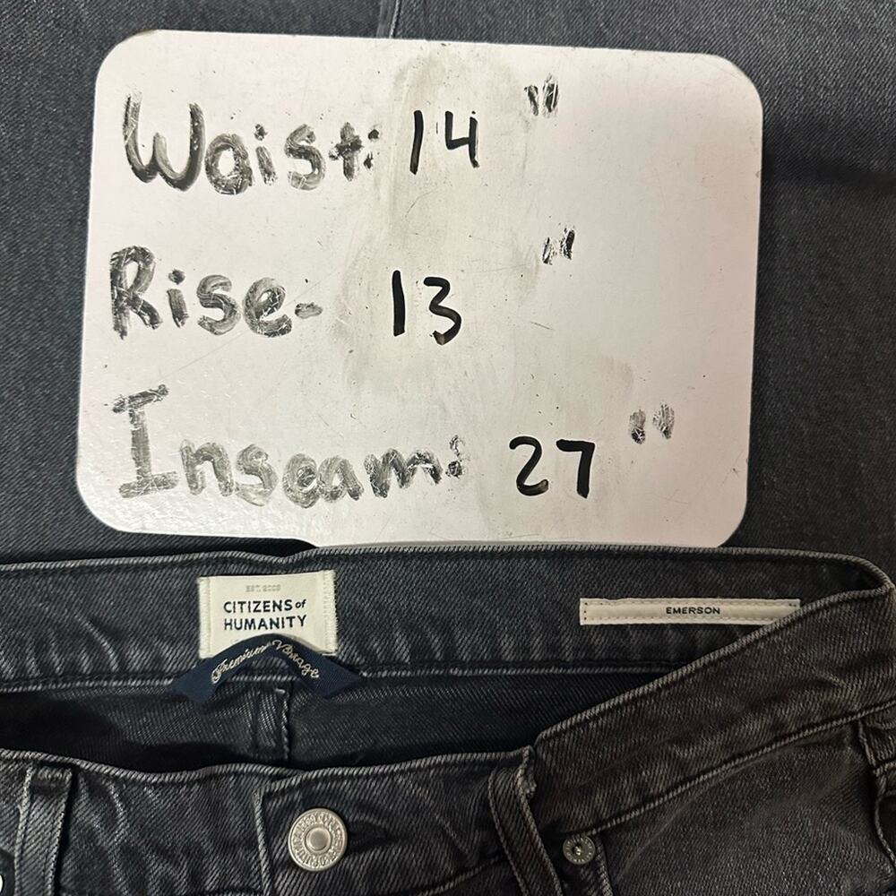Citizens of Humanity COH Emerson Slim Boyfriend Jean Whisper Wash Gray Size 25 - Picture 11 of 13